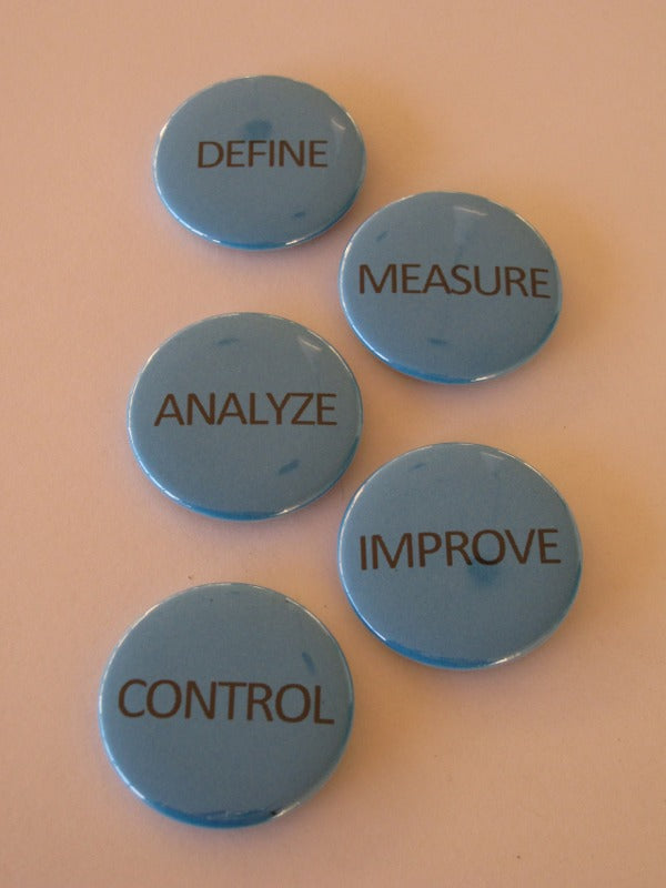 Define, Measure, Analyse, Improve, Control - sæt 5 stk.